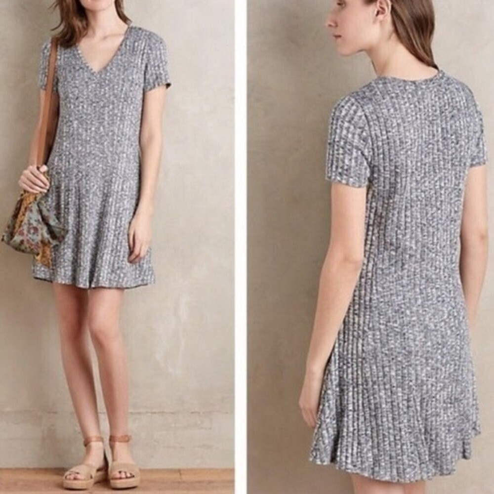Anthropologie Dolan Ribbed Fit & Flare Dress XS